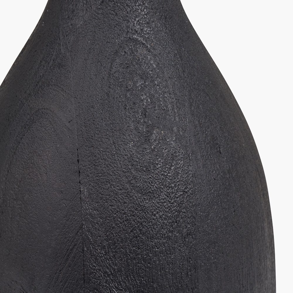 Pacific Lifestyle Lighting Corella Black Mango Wood Curved Table Lamp Base House of Isabella UK