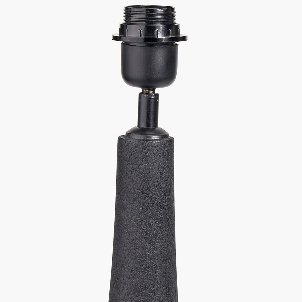 Corella Black Mango Wood Curved Table Lamp Base.