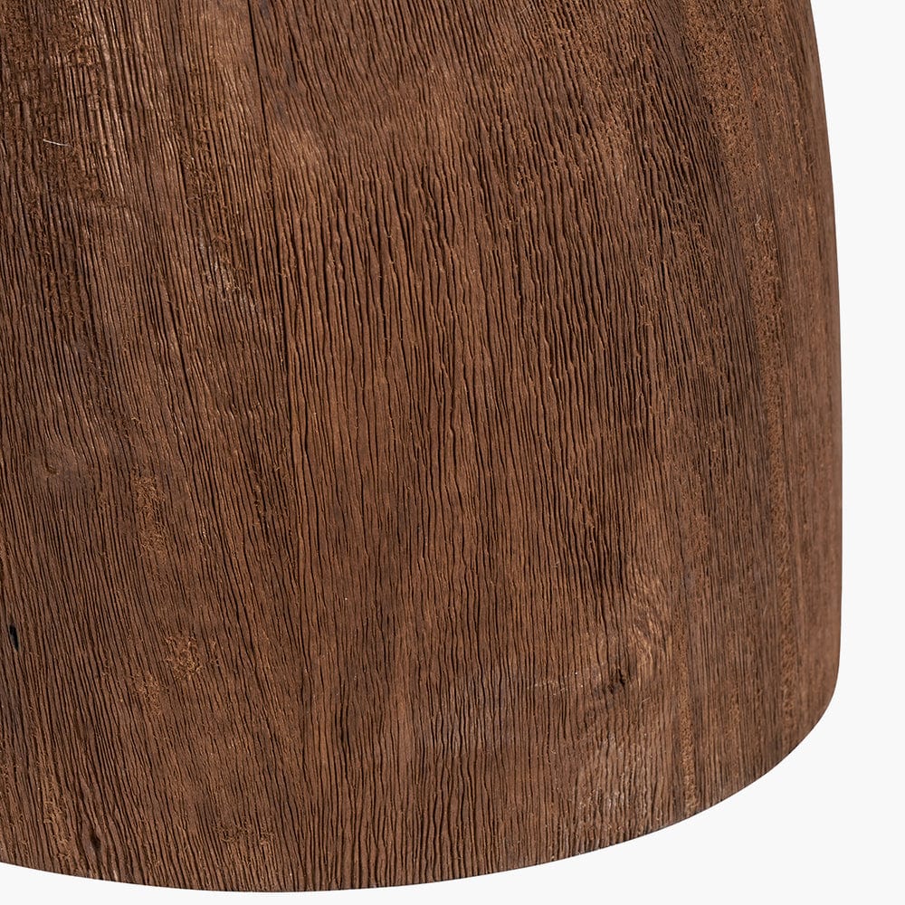 Pacific Lifestyle Lighting Corella Chocolate Brown Mango Wood Curved Table Lamp Base House of Isabella UK