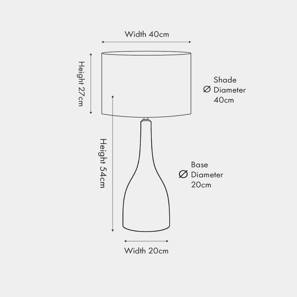 Corella Chocolate Brown Mango Wood Curved Table Lamp Base with Lino 40cm White Self Lined Linen Drum Shade.