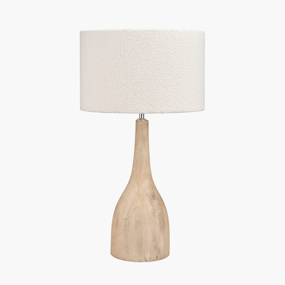 Pacific Lifestyle Lighting Corella Natural Mango Wood Curved Table Lamp Base House of Isabella UK