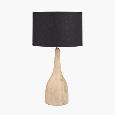 Pacific Lifestyle Lighting Corella Natural Mango Wood Curved Table Lamp Base House of Isabella UK