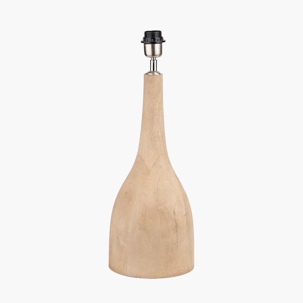 Corella Natural Mango Wood Curved Table Lamp Base.