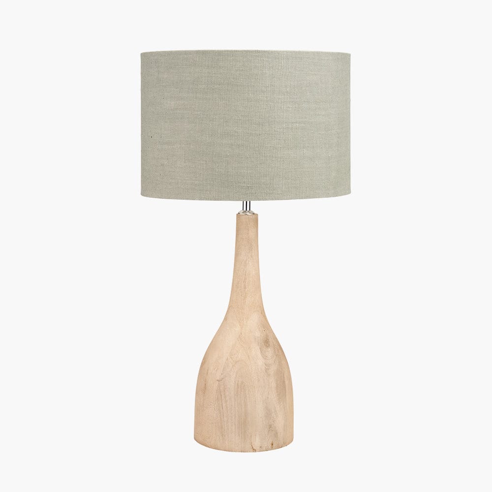Corella Natural Mango Wood Curved Table Lamp Base.