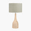 Corella Natural Mango Wood Curved Table Lamp Base.