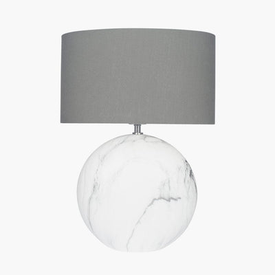 Pacific Lifestyle Lighting Crestola Large Marble Effect Ceramic Table Lamp House of Isabella UK