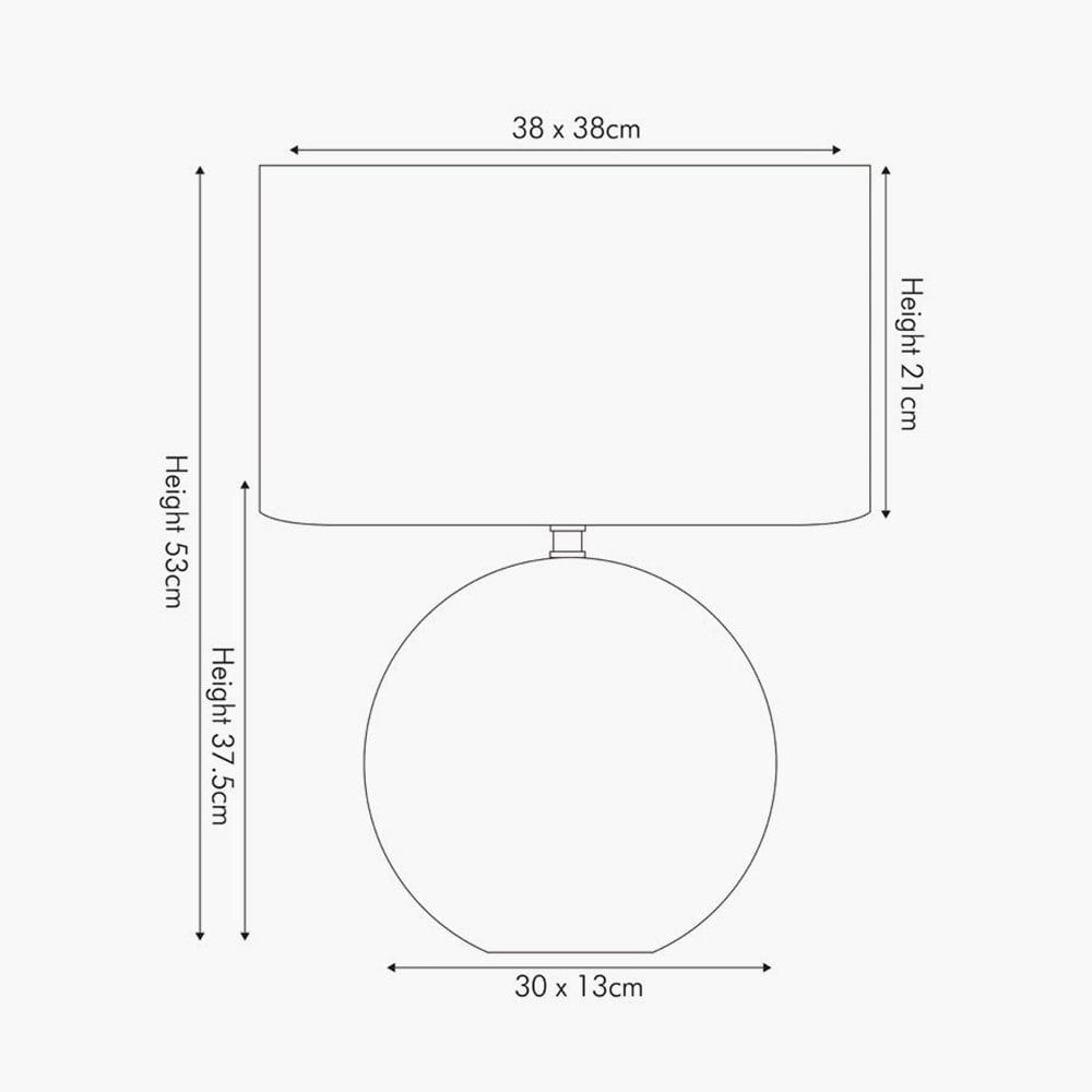 Crestola Large Marble Effect Ceramic Table Lamp.