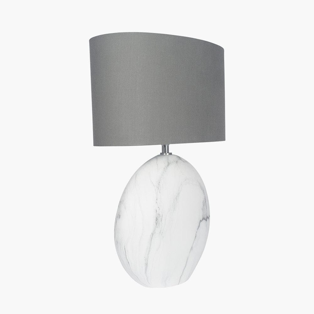 Pacific Lifestyle Lighting Crestola Large Marble Effect Ceramic Table Lamp House of Isabella UK