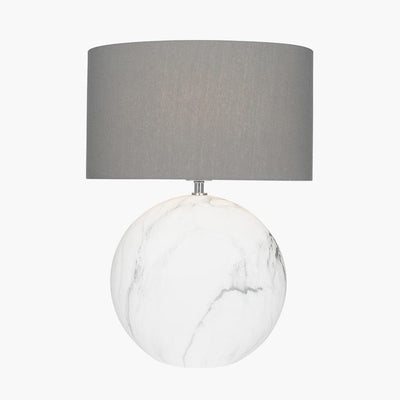 Pacific Lifestyle Lighting Crestola Large Marble Effect Ceramic Table Lamp House of Isabella UK