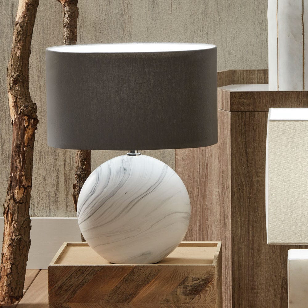 Crestola Marble Effect Ceramic Table Lamp.
