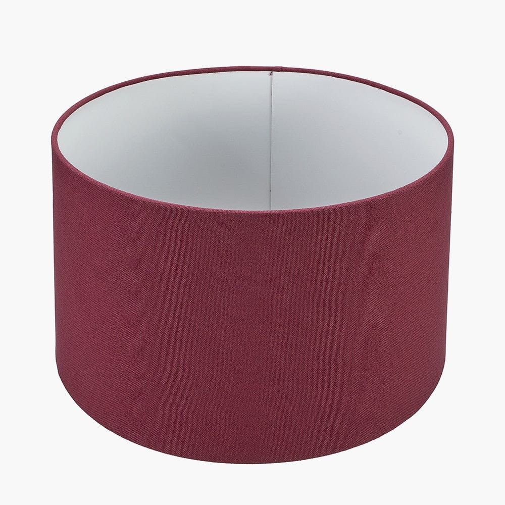 Dachshund Red Hand Painted Metal Table Lamp Base with Henry 35cm Mulberry Handloom Cylinder Lampshade.