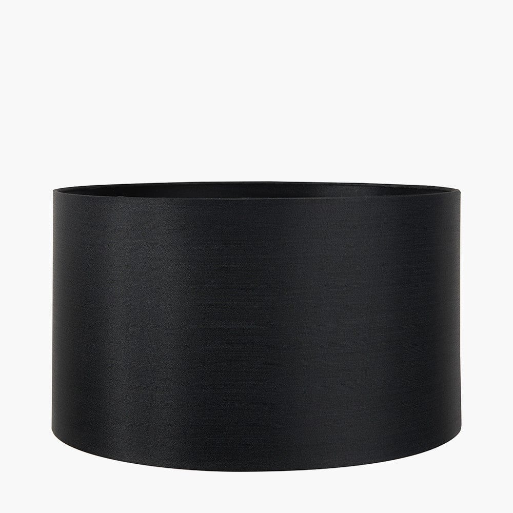 Dachshund Red Hand Painted Metal Table Lamp Base with Zara 40cm Black Silk Cylinder Lampshade.