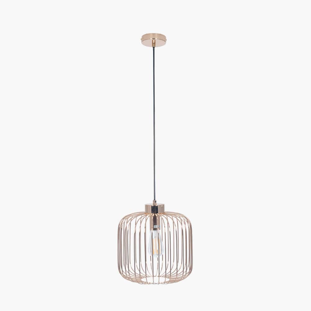 Dania French Gold Metal Wire Pendant.