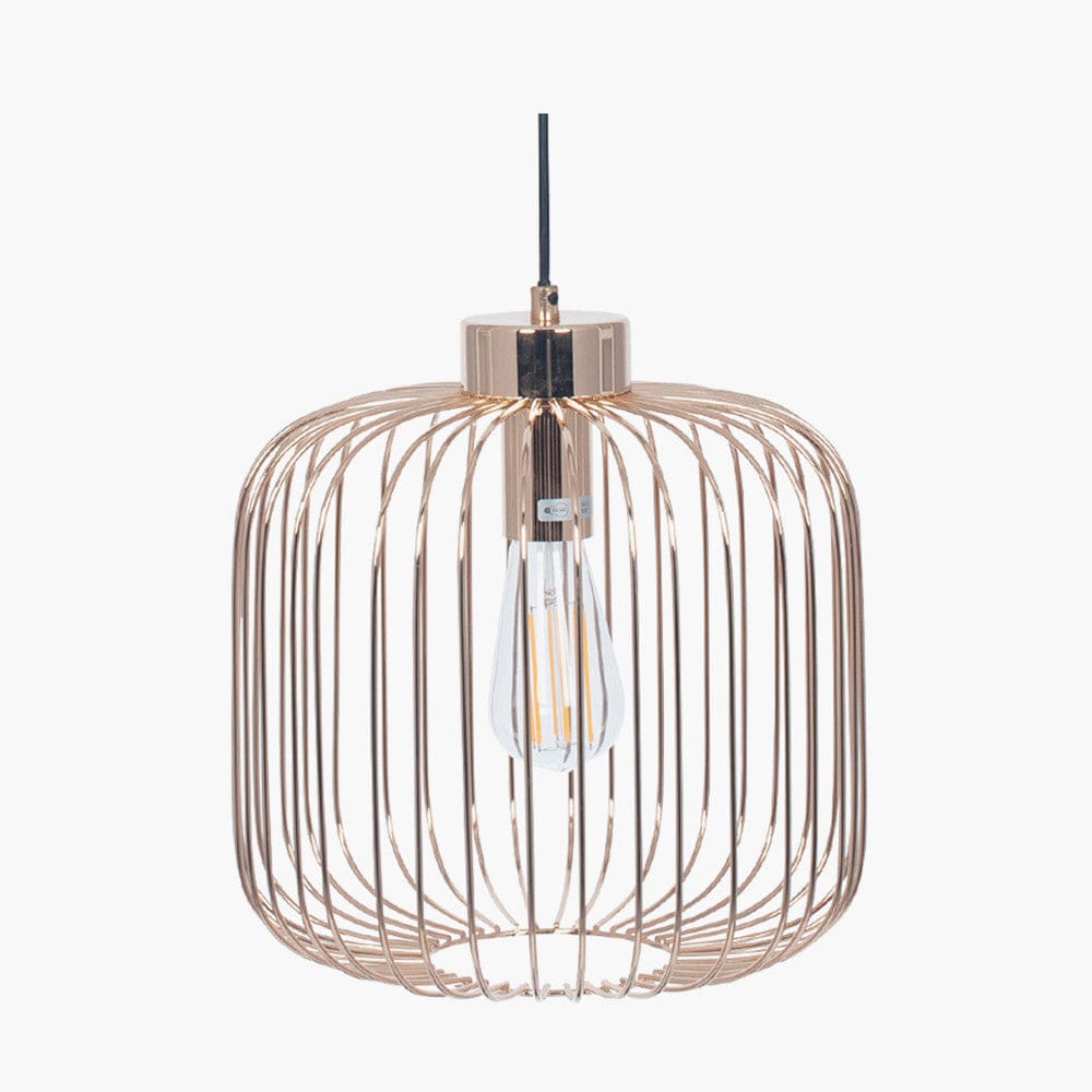 Dania French Gold Metal Wire Pendant.