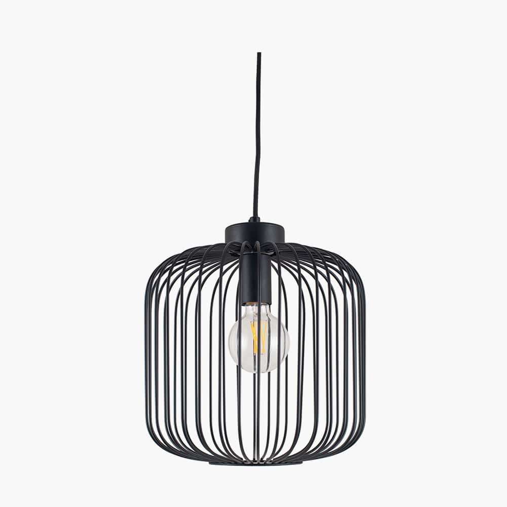 Pacific Lifestyle Lighting Dania Matt Black Metal Wire Pendant House of Isabella UK