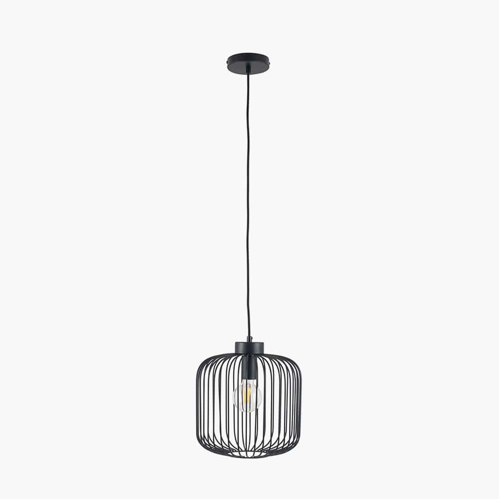 Pacific Lifestyle Lighting Dania Matt Black Metal Wire Pendant House of Isabella UK