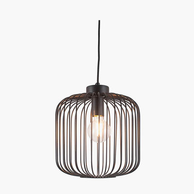 Pacific Lifestyle Lighting Dania Matt Black Metal Wire Pendant House of Isabella UK