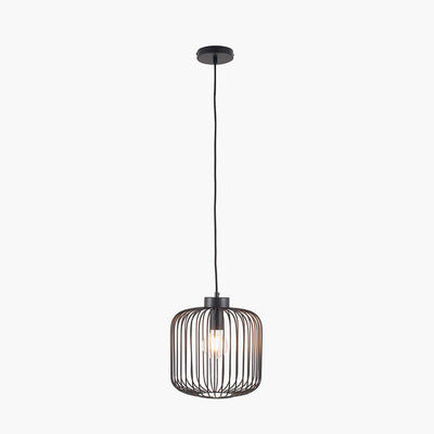 Pacific Lifestyle Lighting Dania Matt Black Metal Wire Pendant House of Isabella UK