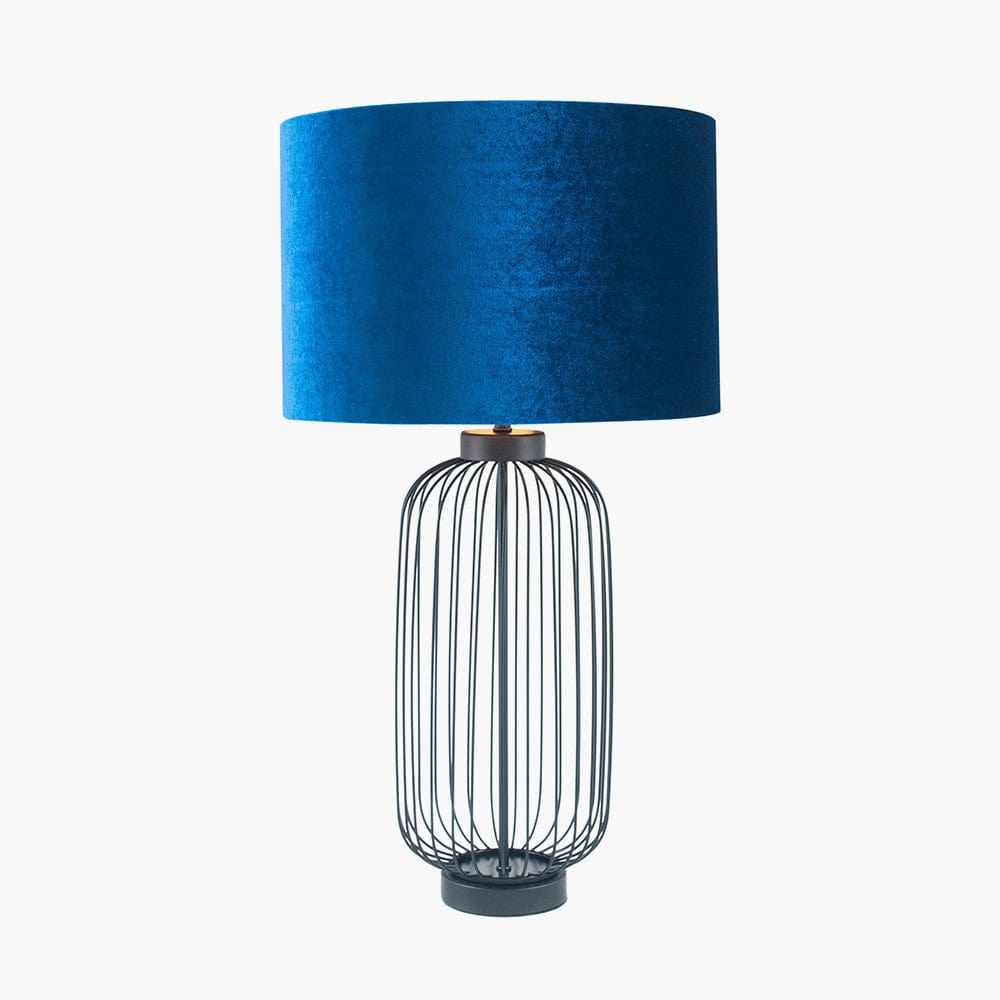 Dania Matt Black Metal Wire Tall Table Lamp - Base Only.