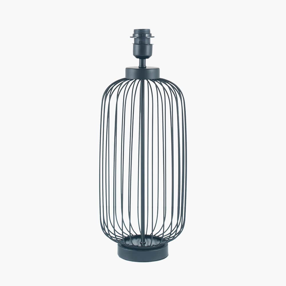 Dania Matt Black Metal Wire Tall Table Lamp - Base Only.