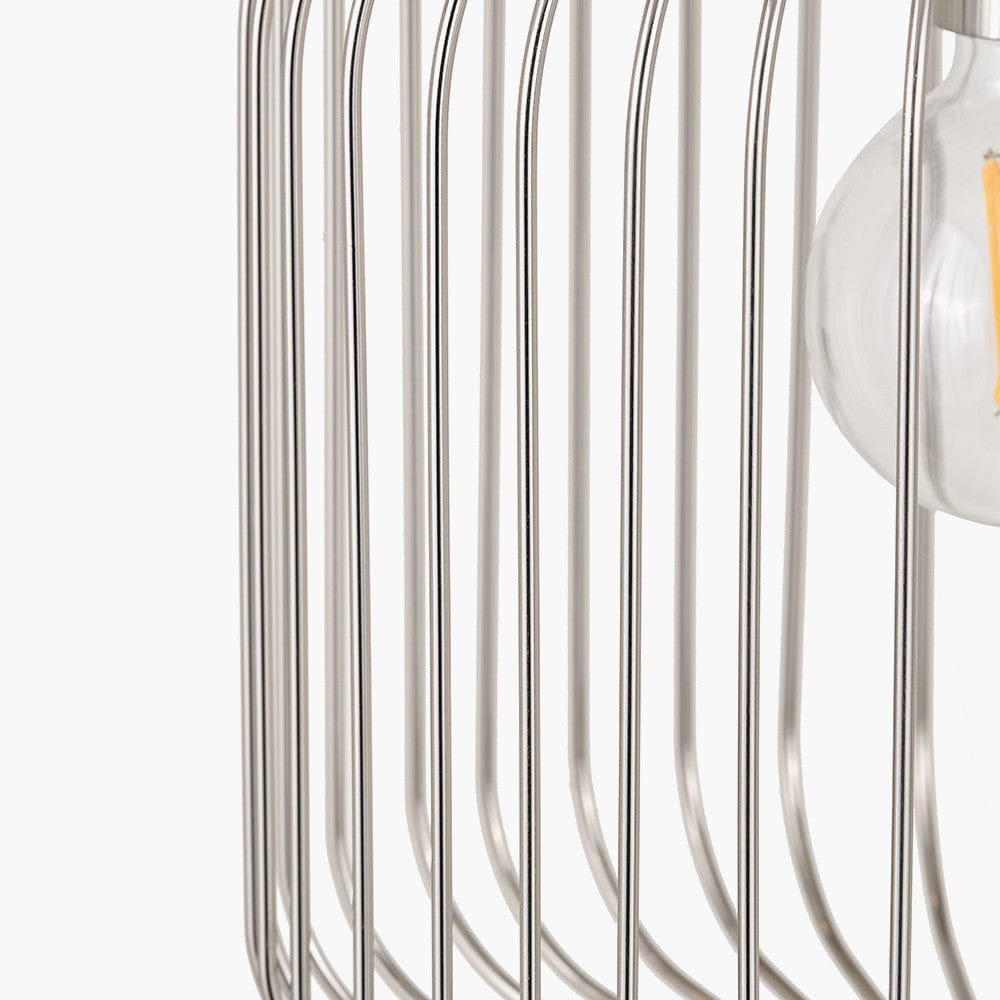 Pacific Lifestyle Lighting Dania Silver Metal Wire Pendant House of Isabella UK