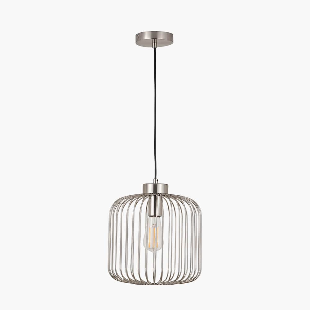 Pacific Lifestyle Lighting Dania Silver Metal Wire Pendant House of Isabella UK