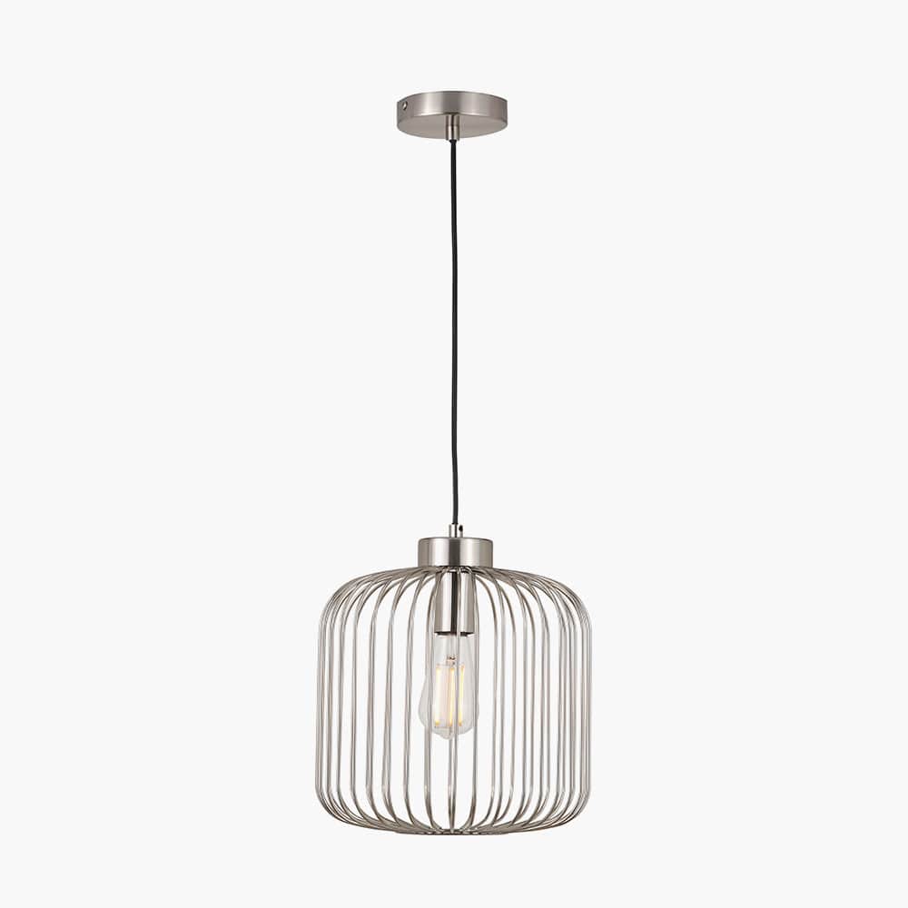 Pacific Lifestyle Lighting Dania Silver Metal Wire Pendant House of Isabella UK