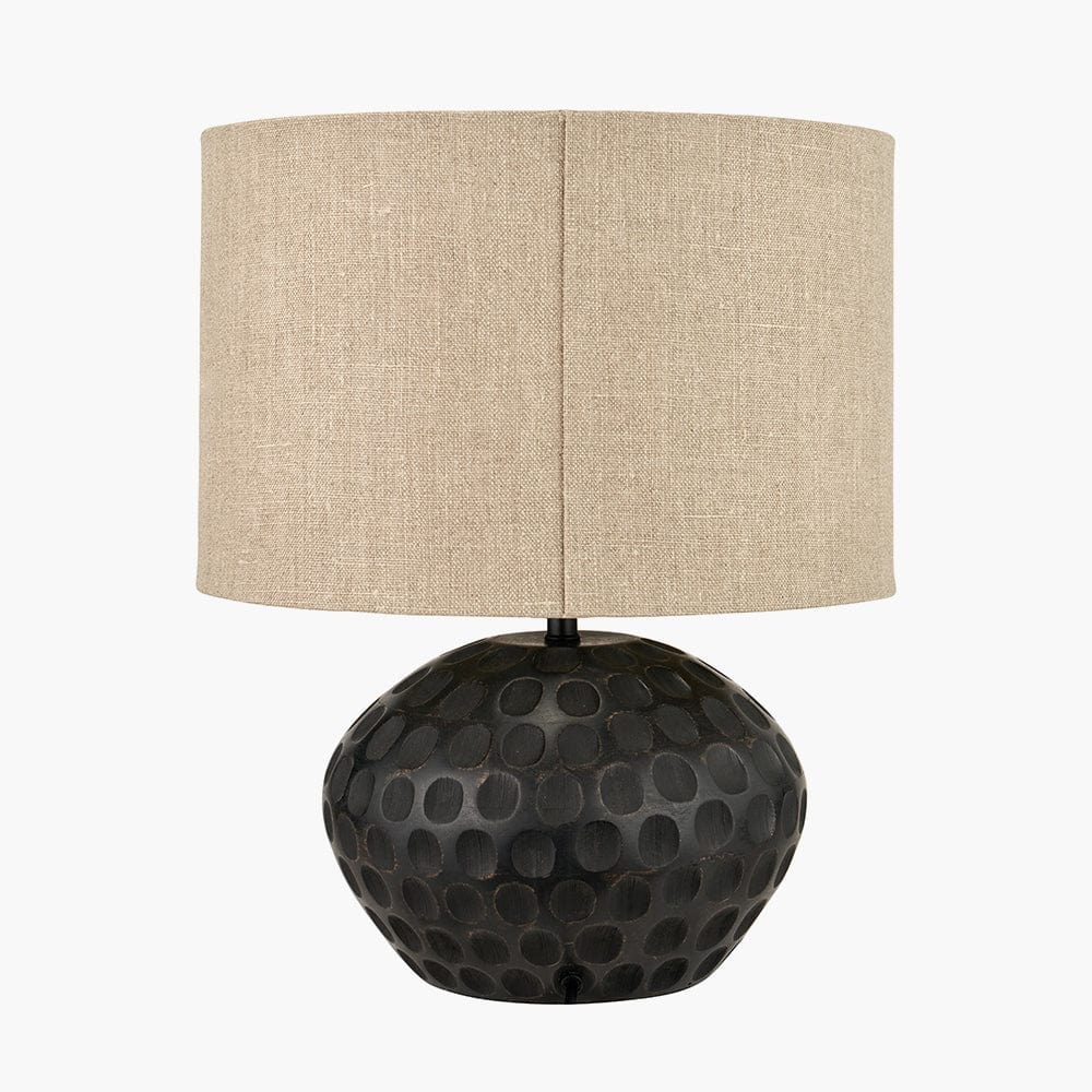 Dante Antique Black Mango Wood Table Lamp.