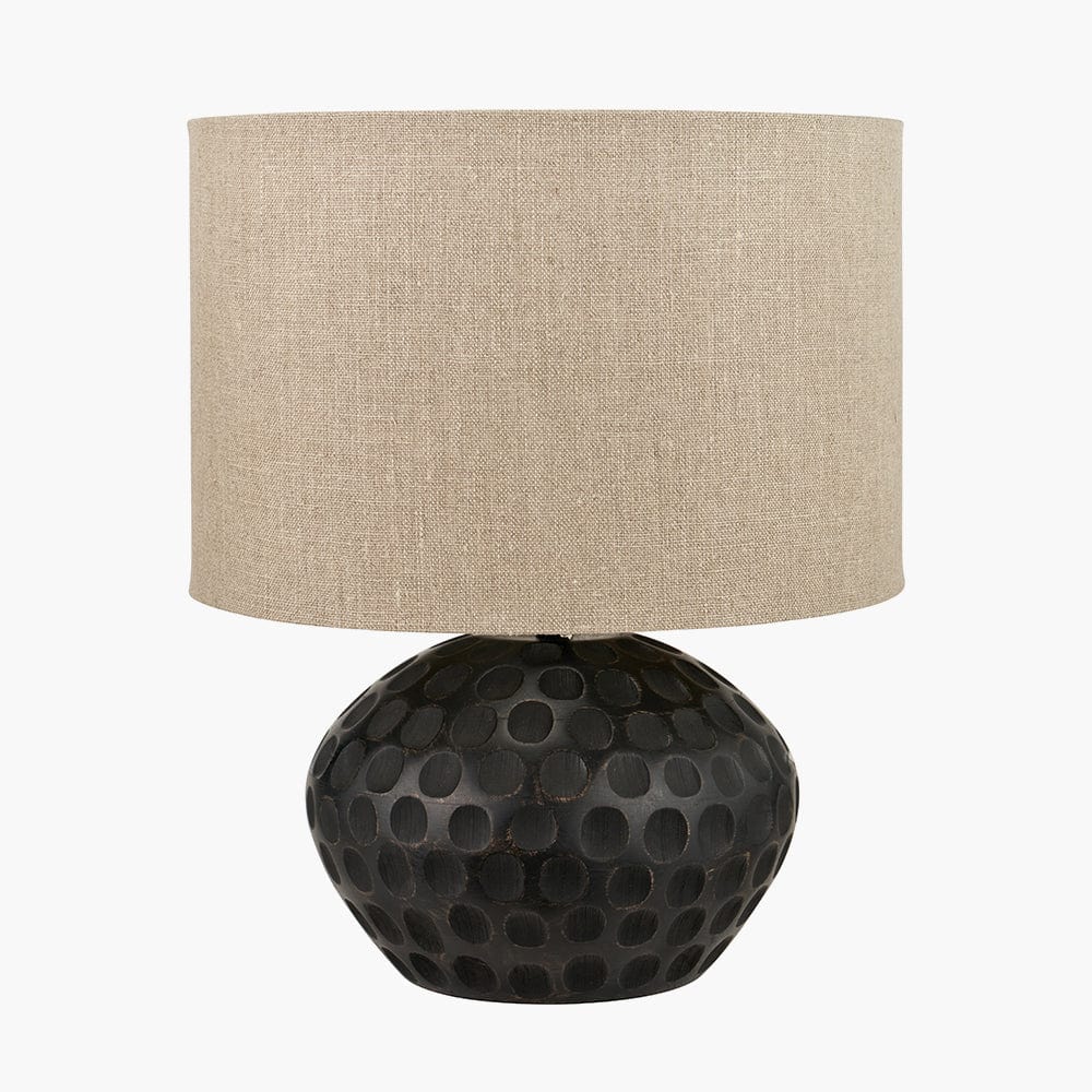 Dante Antique Black Mango Wood Table Lamp.