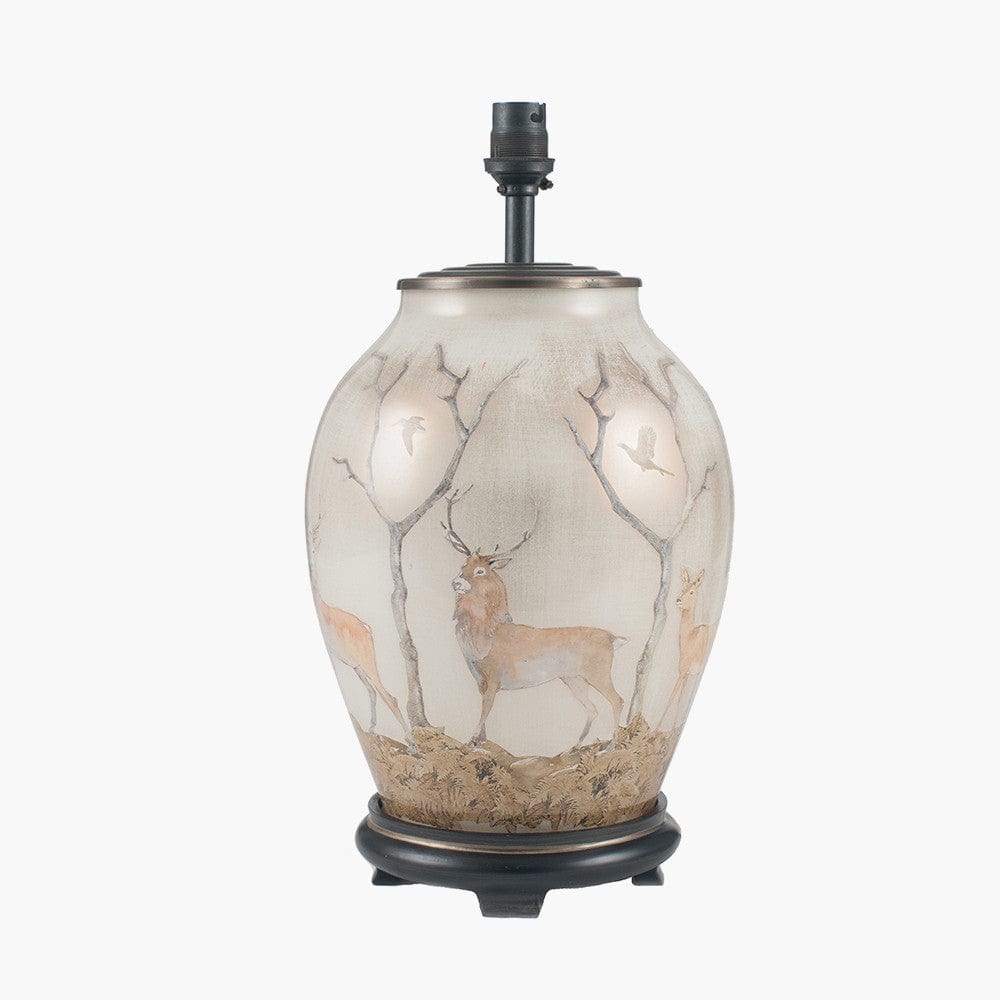 Deer Medium Glass Table Lamp.