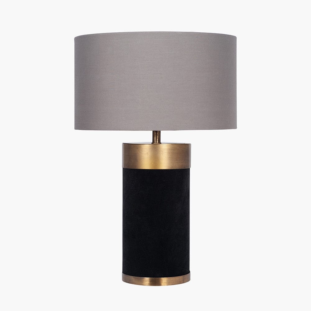 Pacific Lifestyle Lighting Dempsey Black Velvet and Antique Gold Metal Table Lamp - Base Only - Base Only House of Isabella UK