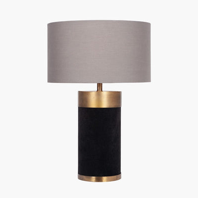 Pacific Lifestyle Lighting Dempsey Black Velvet and Antique Gold Metal Table Lamp - Base Only - Base Only House of Isabella UK