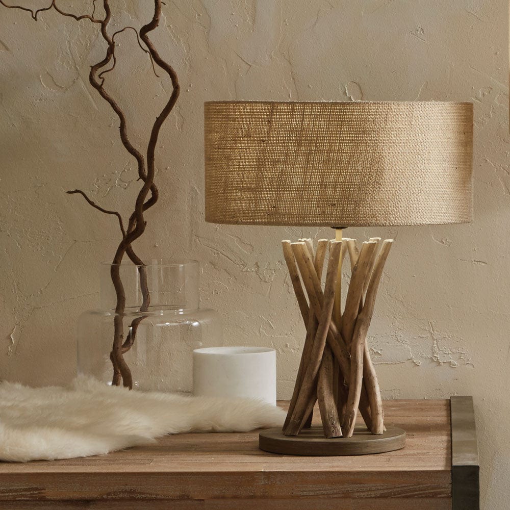 Derna Driftwood and Natural Jute Table Lamp.