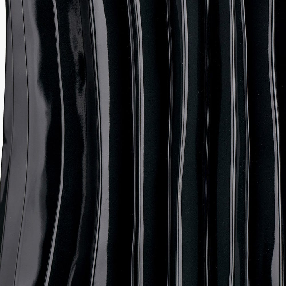 Devony Black Pleated Ceramic Table Lamp Base.