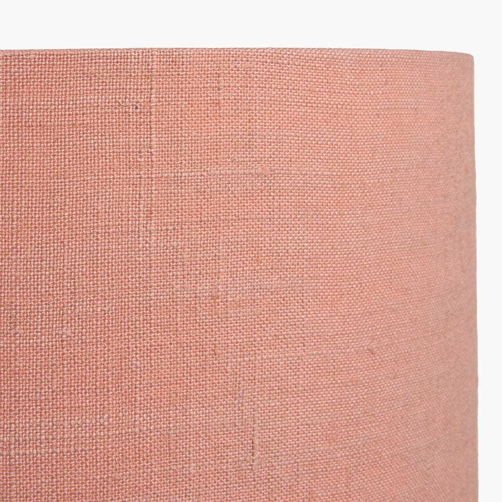 Edward 30cm Apricot Linen Cylinder Lampshade.