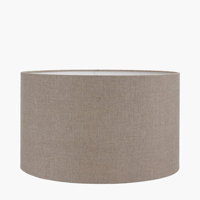 Pacific Lifestyle Lighting Edward 30cm Natural Linen Cylinder Shade House of Isabella UK