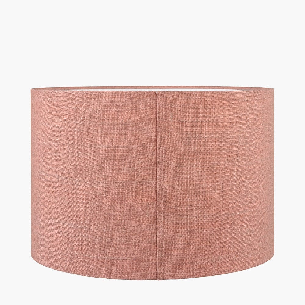 Edward 35cm Apricot Linen Cylinder Lampshade.