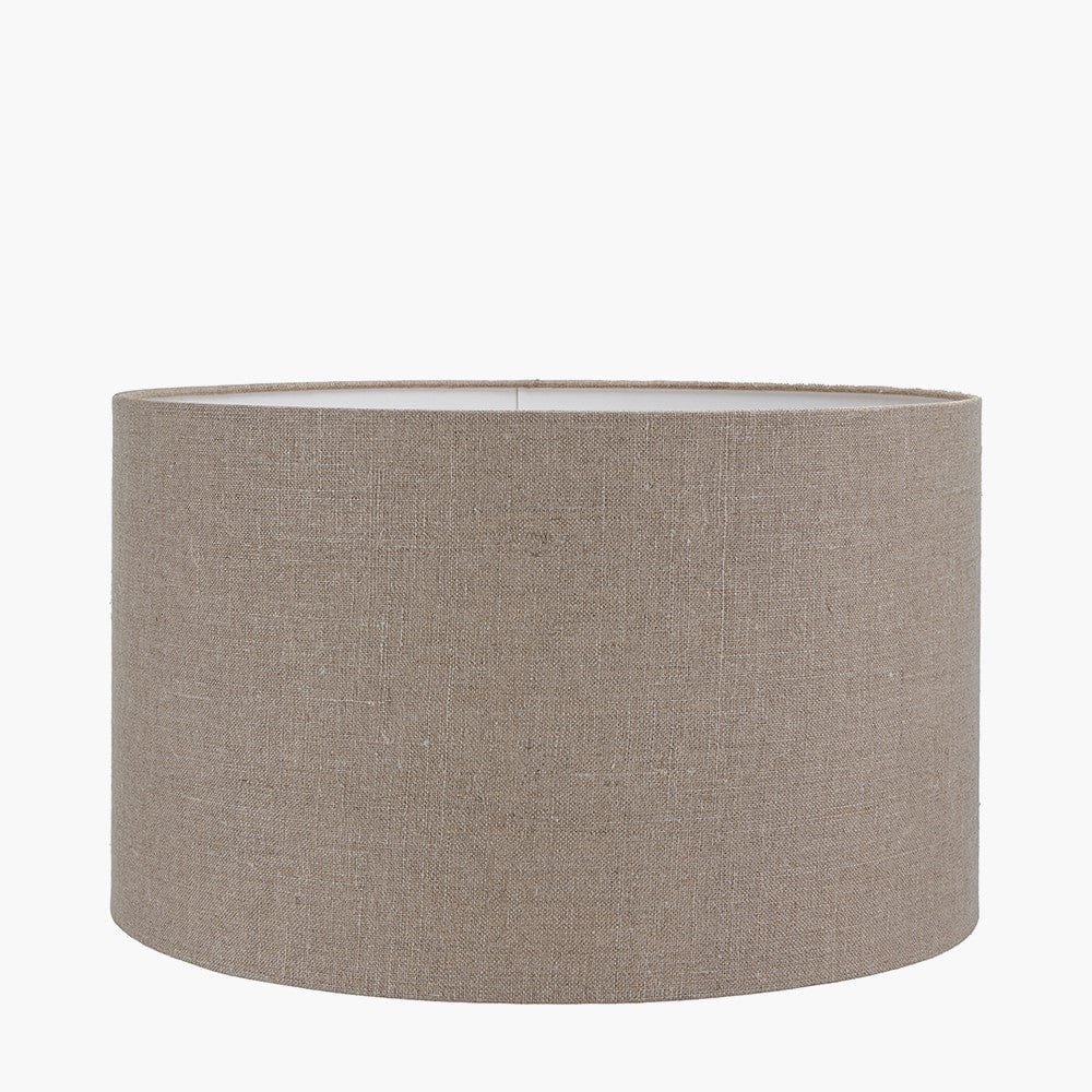 Pacific Lifestyle Lighting Edward 35cm Natural Linen Cylinder Shade House of Isabella UK