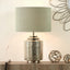 Edward 35cm Pistachio Green Linen Cylinder Lampshade.