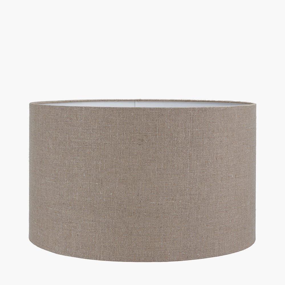 Pacific Lifestyle Lighting Edward 45cm Natural Linen Cylinder Shade House of Isabella UK