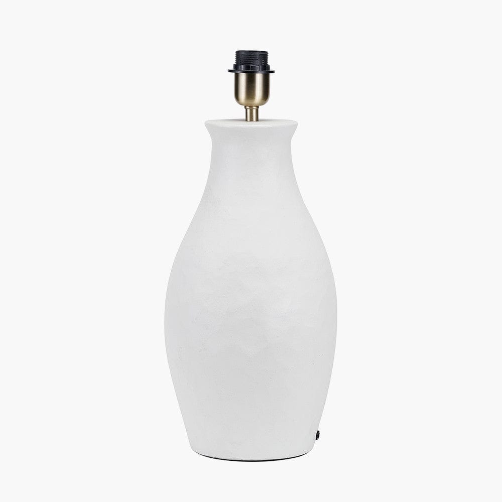 Pacific Lifestyle Lighting Eirene White Textured Stoneware Table Lamp Base House of Isabella UK