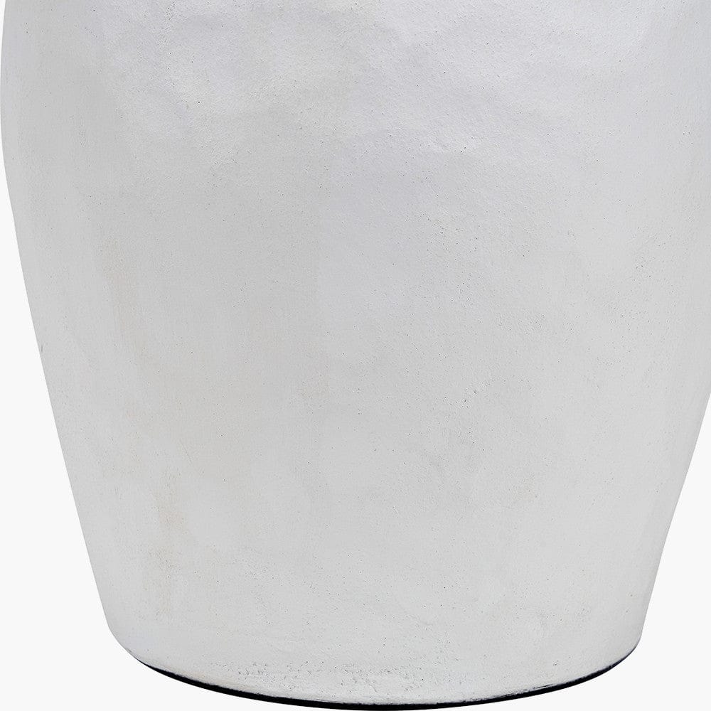 Pacific Lifestyle Lighting Eirene White Textured Stoneware Table Lamp Base House of Isabella UK