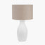 Pacific Lifestyle Lighting Eirene White Textured Stoneware Table Lamp Base House of Isabella UK