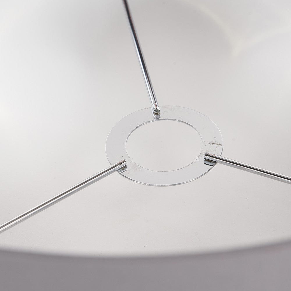 Elin 55cm Steel Grey Poly Cotton and Silver Lining Cylinder Shade.