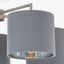 Pacific Lifestyle Lighting Elin Brushed Silver and Steel Grey 5 Light Pendant House of Isabella UK