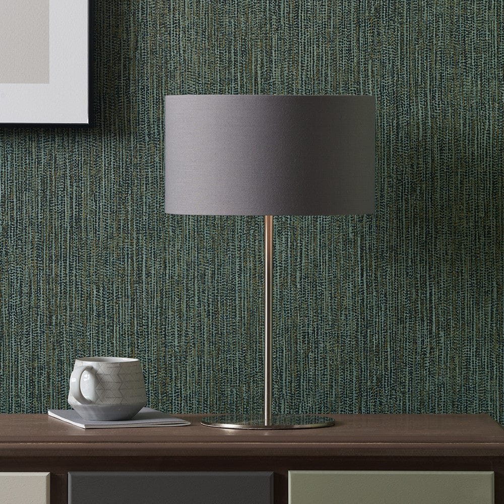 Elin Brushed Silver and Steel Grey Table Lamp.