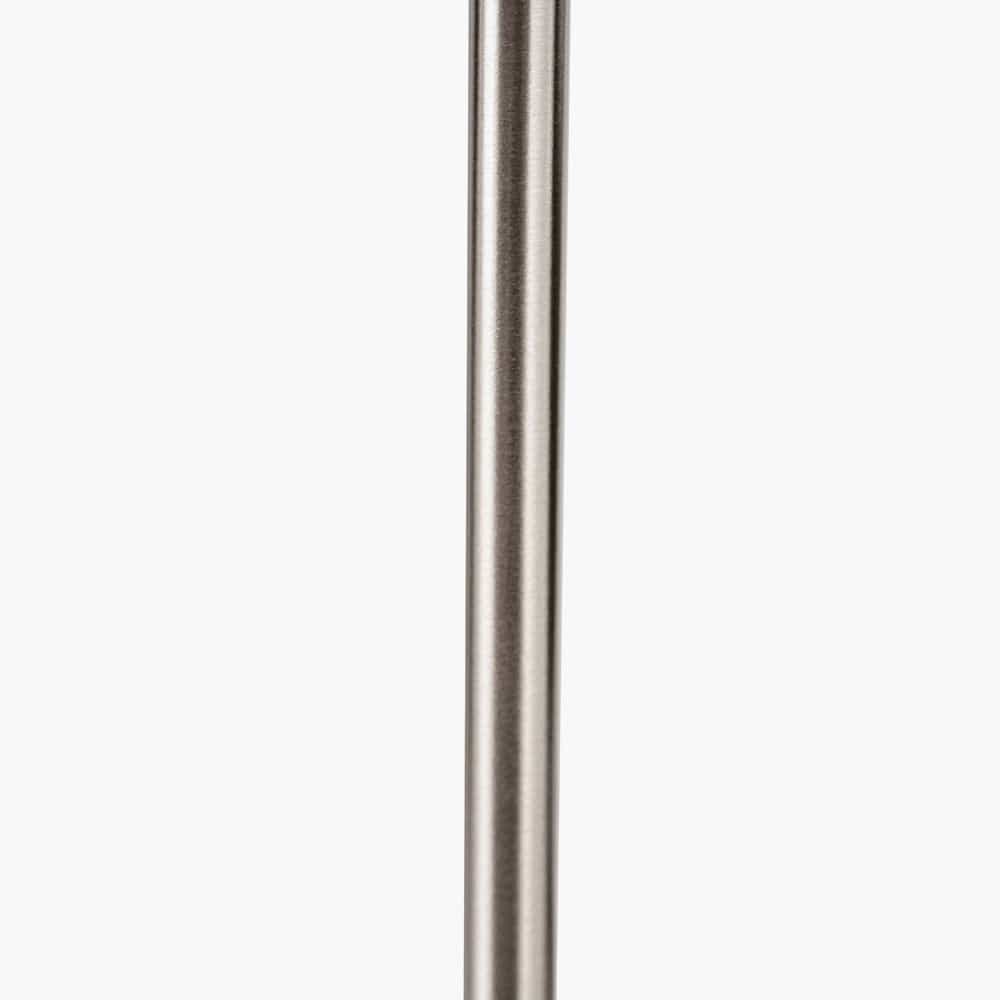 Elin Brushed Silver and Steel Grey Table Lamp.