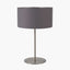 Elin Brushed Silver and Steel Grey Table Lamp.
