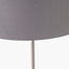 Elin Brushed Silver and Steel Grey Table Lamp.
