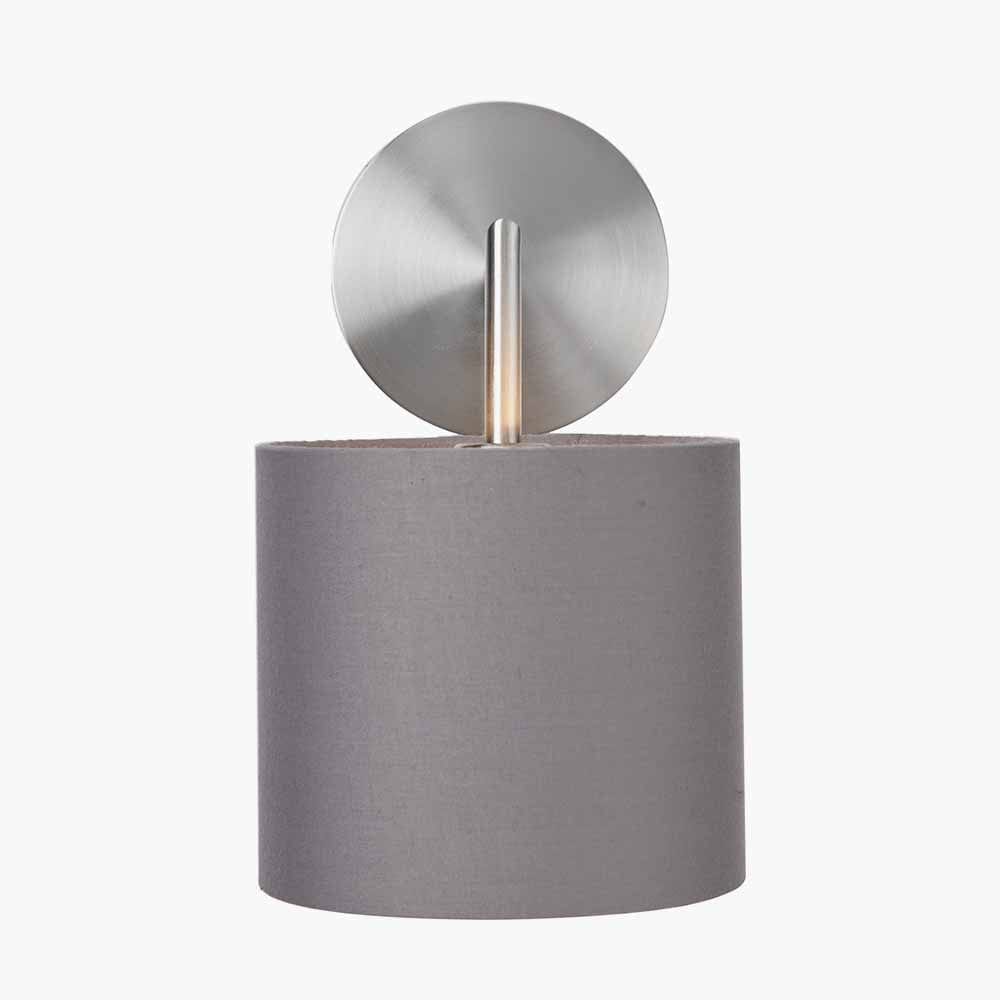 Pacific Lifestyle Lighting Elin Brushed Silver and Steel Grey Wall Light House of Isabella UK